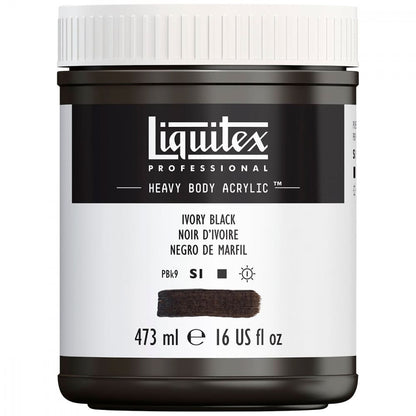 Tinta Acrílica Liquitex Heavy Body 244 Ivory Black 473ml