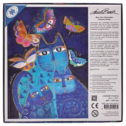 Quebra-Cabeça Paperblanks 500 Peças Blue Cats & Butterflies