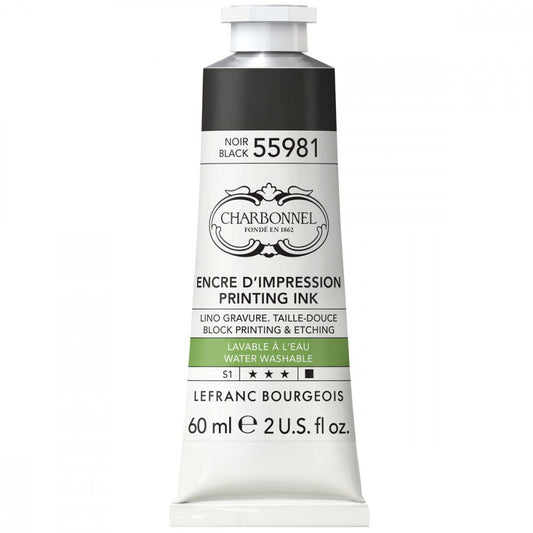 Tinta Para Gravura Aqua Wash Charbonnel 60ml S1 276 Black 55981