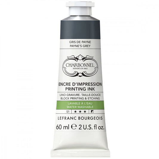 Tinta Para Gravura Aqua Wash Charbonnel 60ml S1 261 Paynes Gray