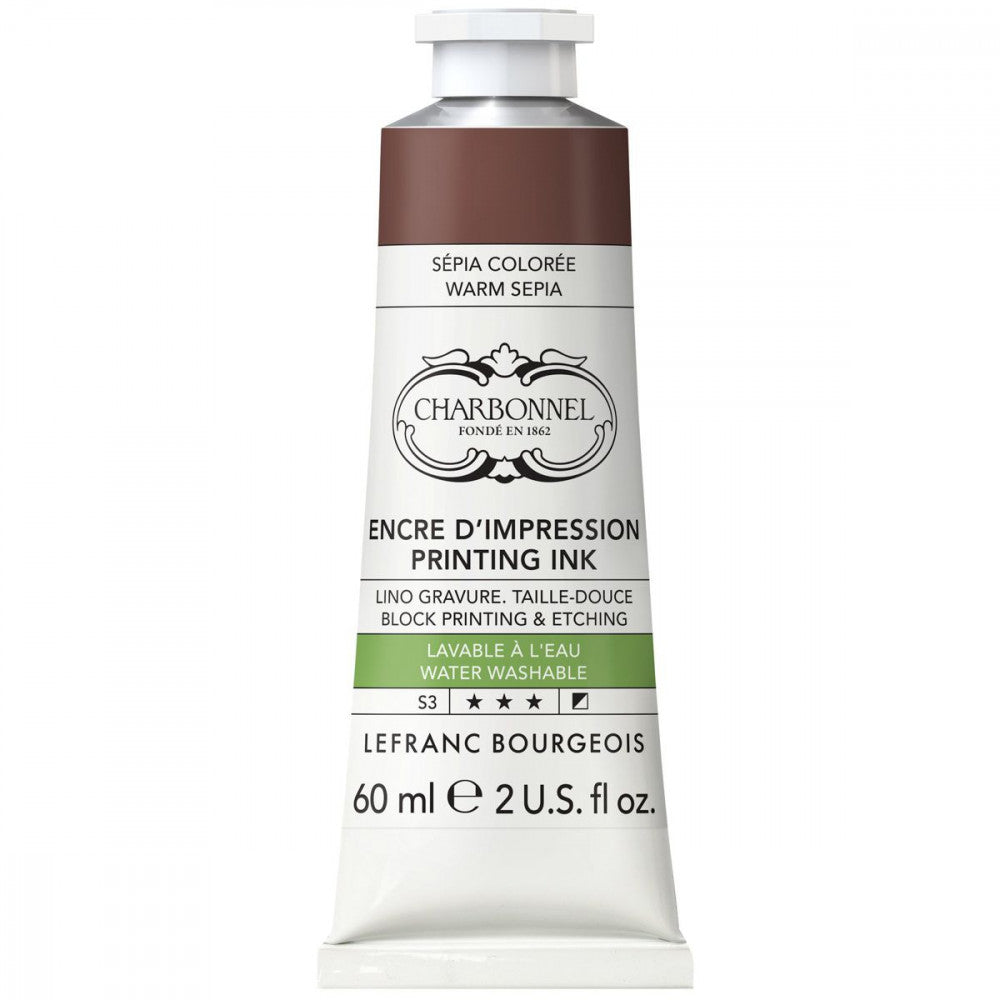 Tinta Para Gravura Aqua Wash Charbonnel 60ml S3 120 Warm Sepia