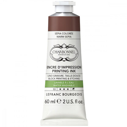 Tinta Para Gravura Aqua Wash Charbonnel 60ml S3 120 Warm Sepia