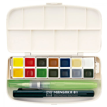 Aquarela Kuretake Gansai Tambi 14 Cores Portable