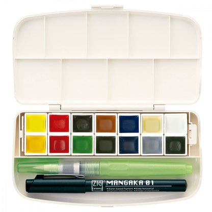 Aquarela Kuretake Gansai Tambi 14 Cores Portable