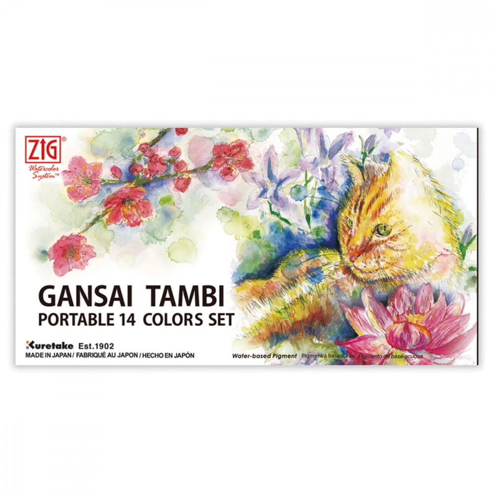 Aquarela Kuretake Gansai Tambi 14 Cores Portable