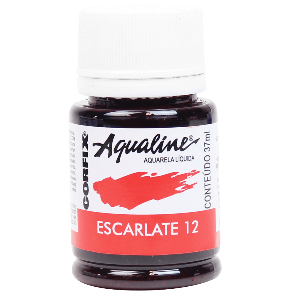 Aqualine Aquarela Líquida 12 Escarlate 37ml Corfix