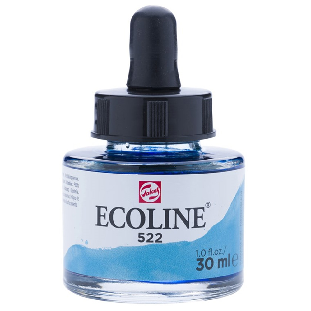 Aquarela Líquida Ecoline Talens 30ml 522 Turquoise Blue