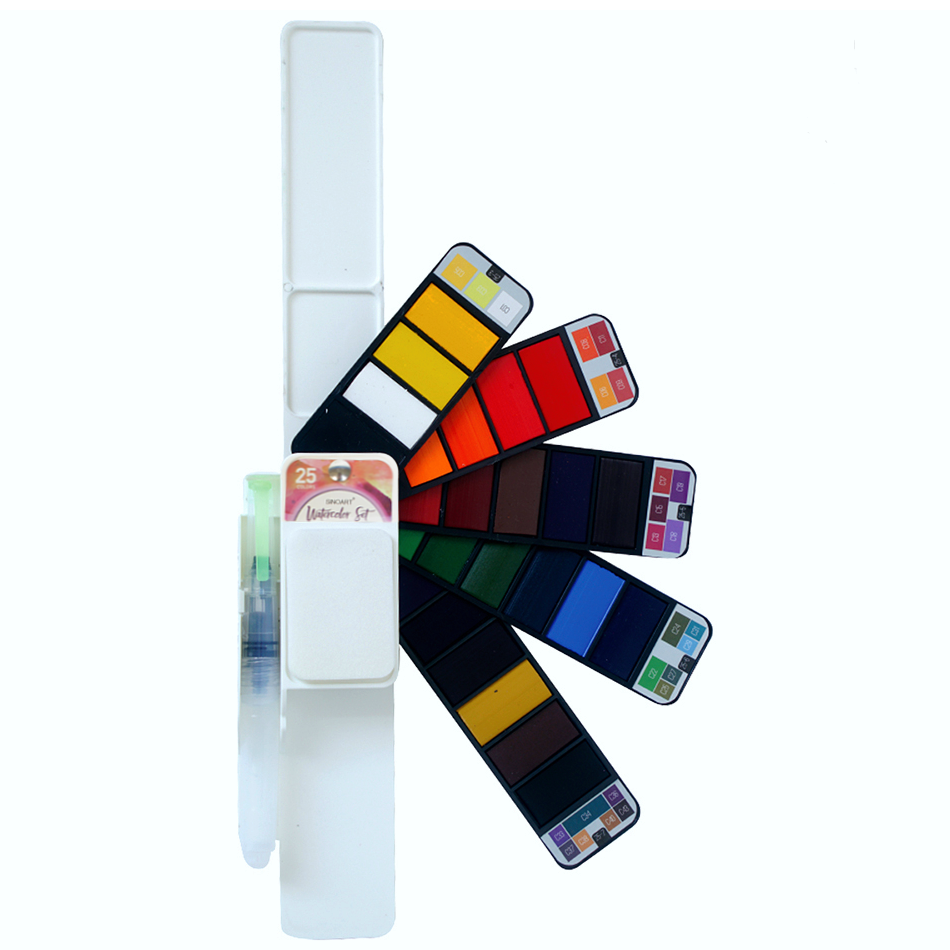 Aquarela Sinoart em Leque 25 Cores