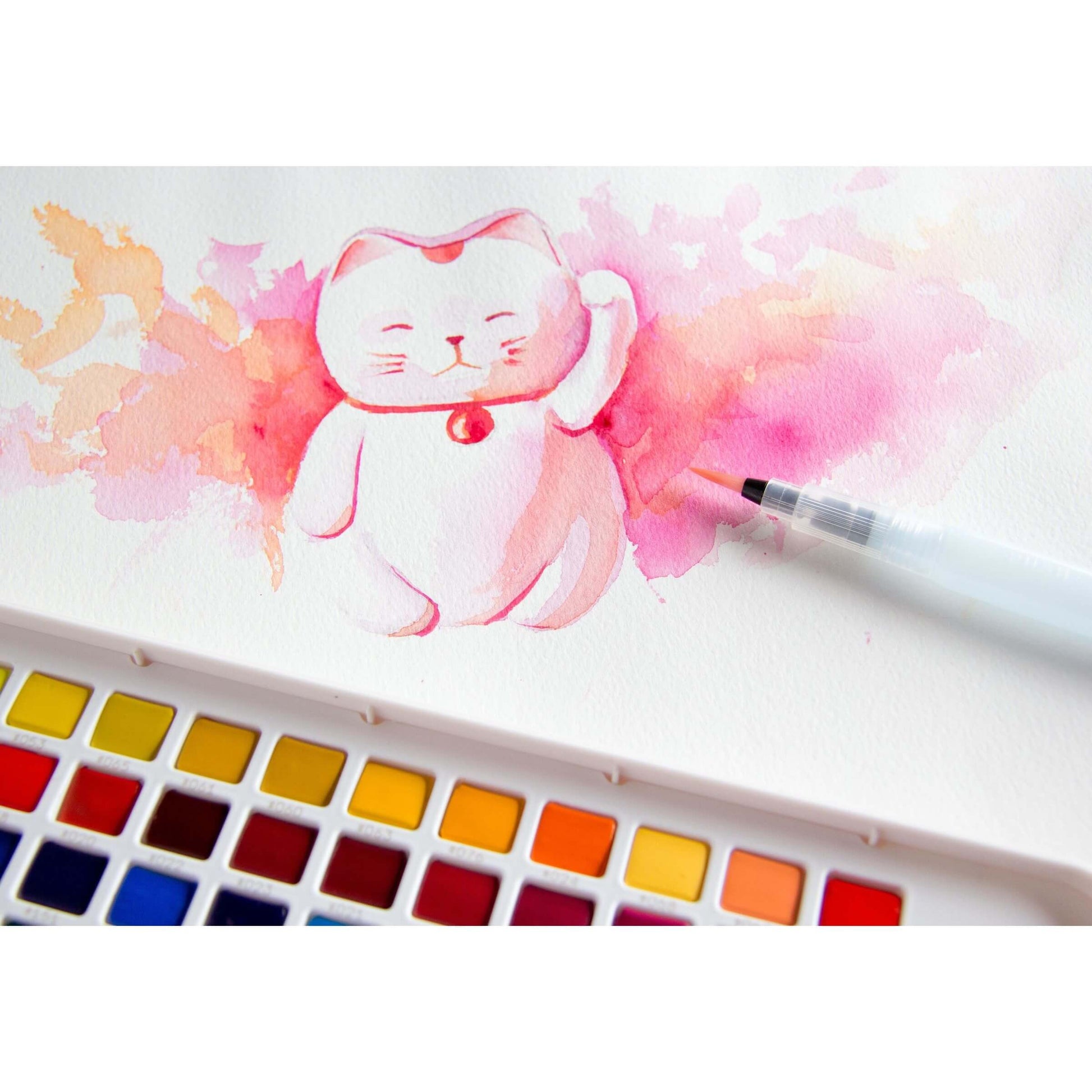 Tinta Aquarela em Pastilha KOI Sakura 96 Cores