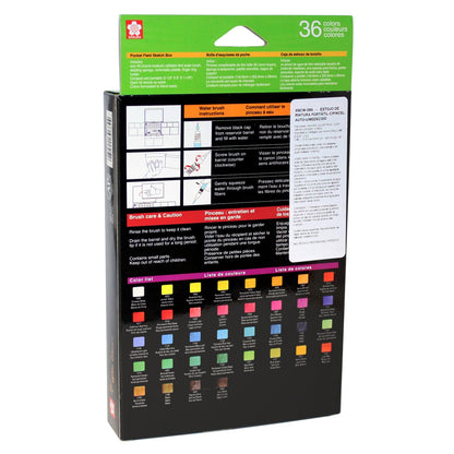 Aquarela em Pastilha KOI Sakura 36 Cores