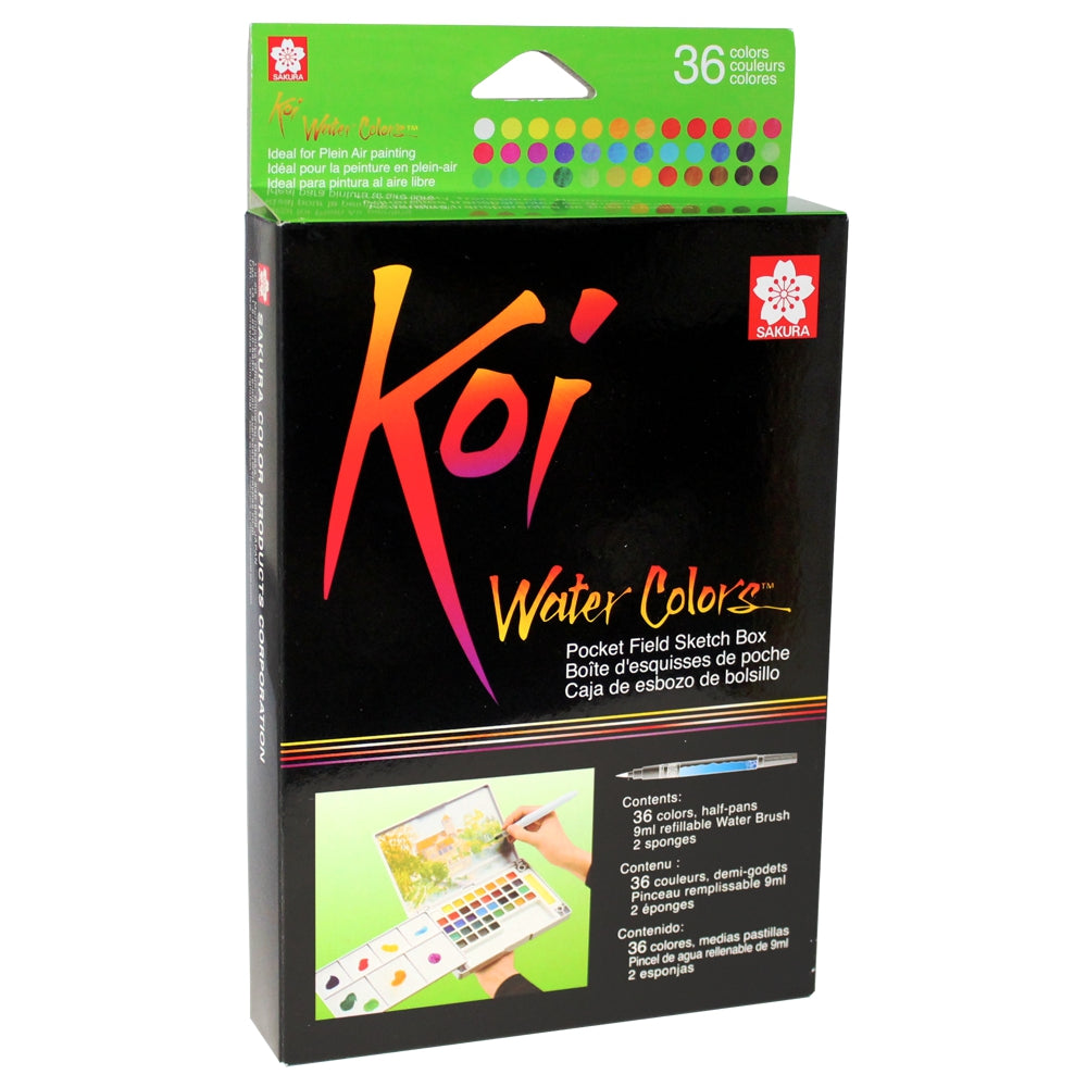 Aquarela em Pastilha KOI Sakura 36 Cores