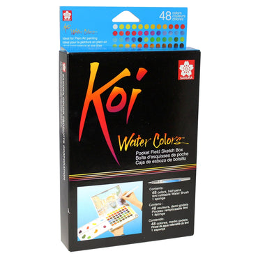 Aquarela em Pastilha KOI Sakura 48 Cores