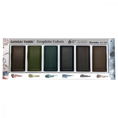 Aquarela Kuretake Gansai Tambi 06 Graphite Colors