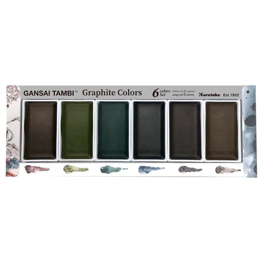 Aquarela Kuretake Gansai Tambi 06 Graphite Colors