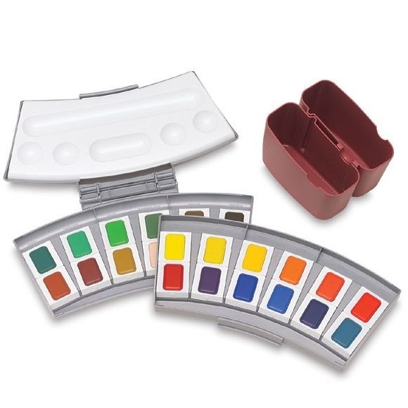 Estojo Aquarela Pastilha Profissional Pelikan 24 Cores