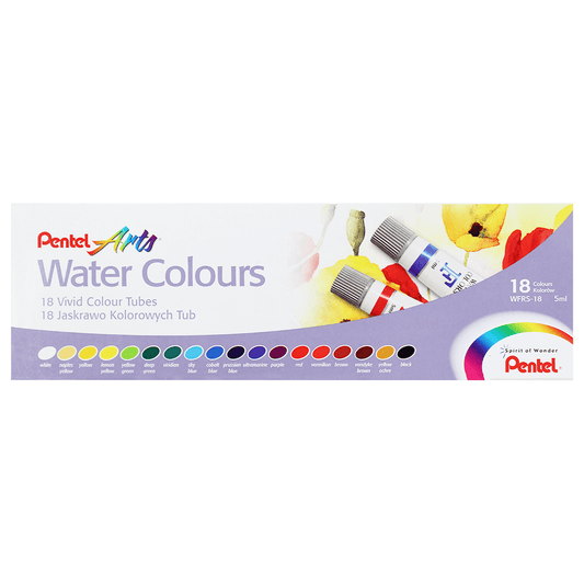 Tinta Aquarela Pentel Bisnaga 18 Cores