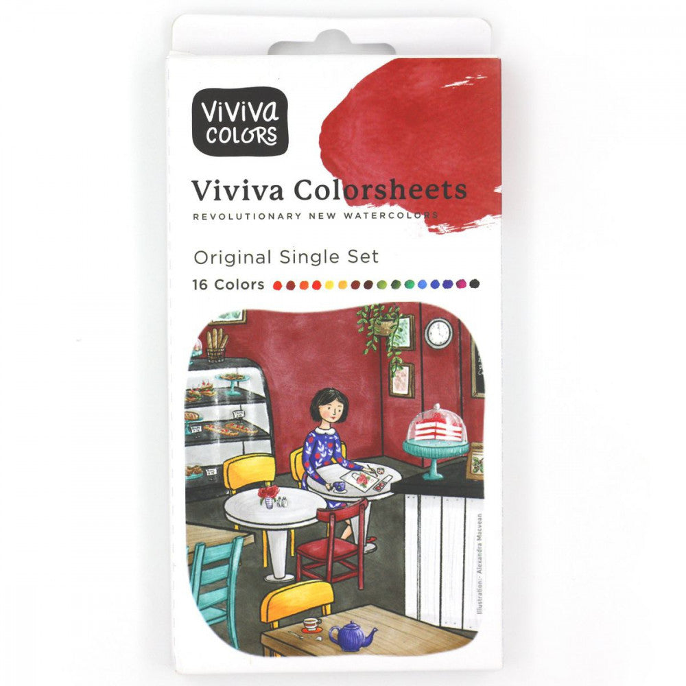 Aquarela Viviva Colorsheets Original 16 Peças