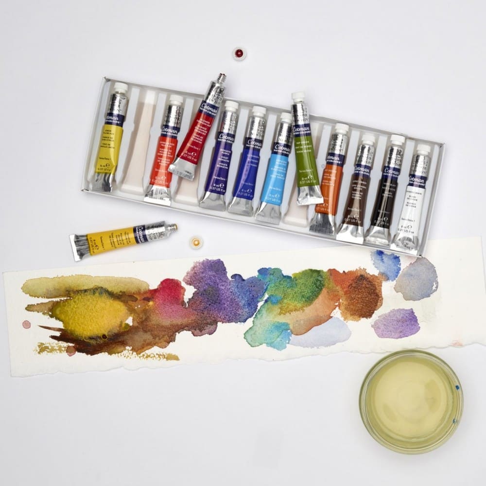 tinta aquarela winsor & newton cotman 12 cores