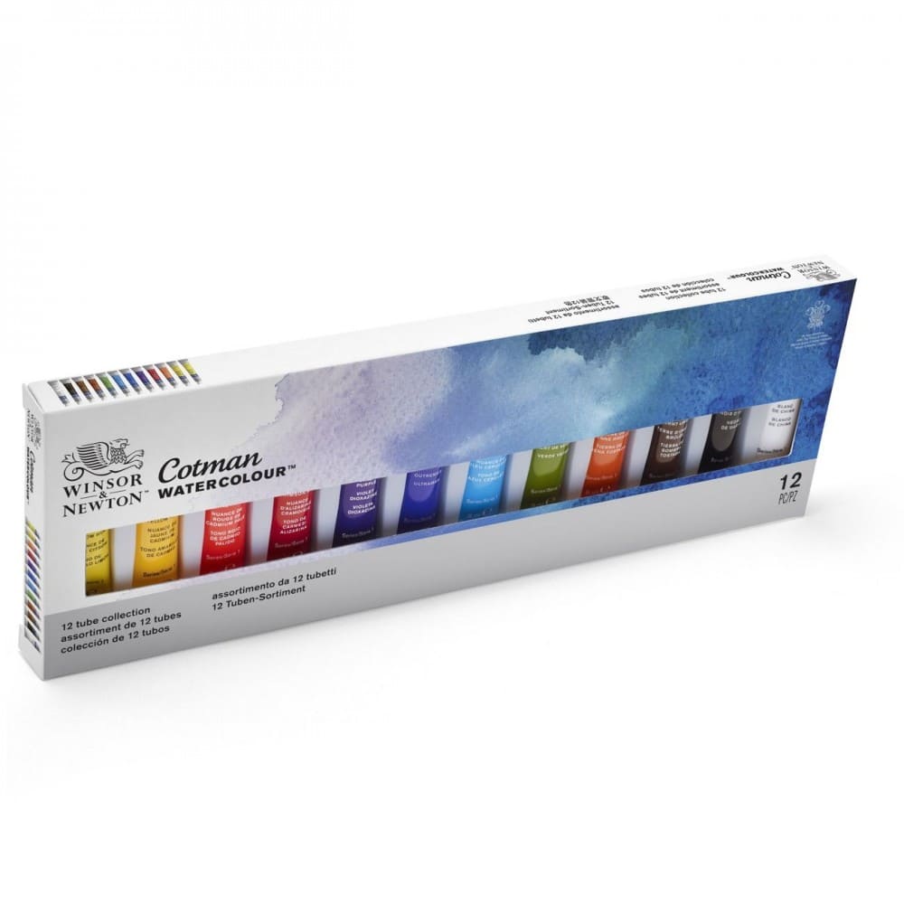 tinta aquarela winsor & newton cotman 12 cores