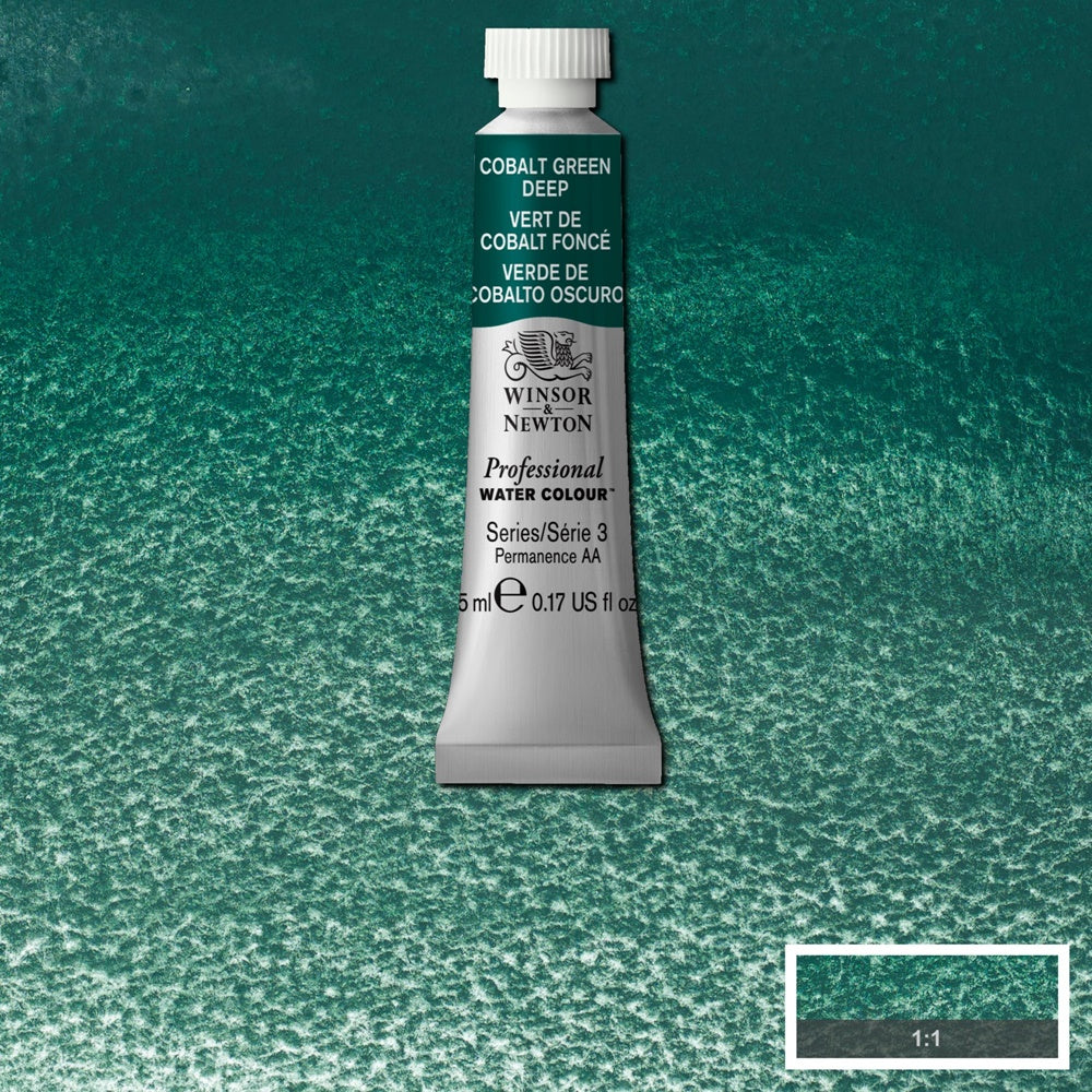 Tinta Aquarela Profissional Winsor & Newton Tubo 5ml S3 185 Cobalt Green Deep