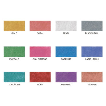 Aquarela Zig Kuretake Pearlescent Jewel 12 Cores