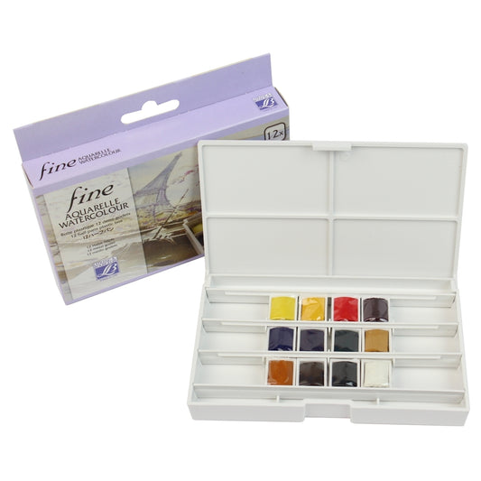 Tinta Aquarela Lefranc & Bourgeois 12 Cores