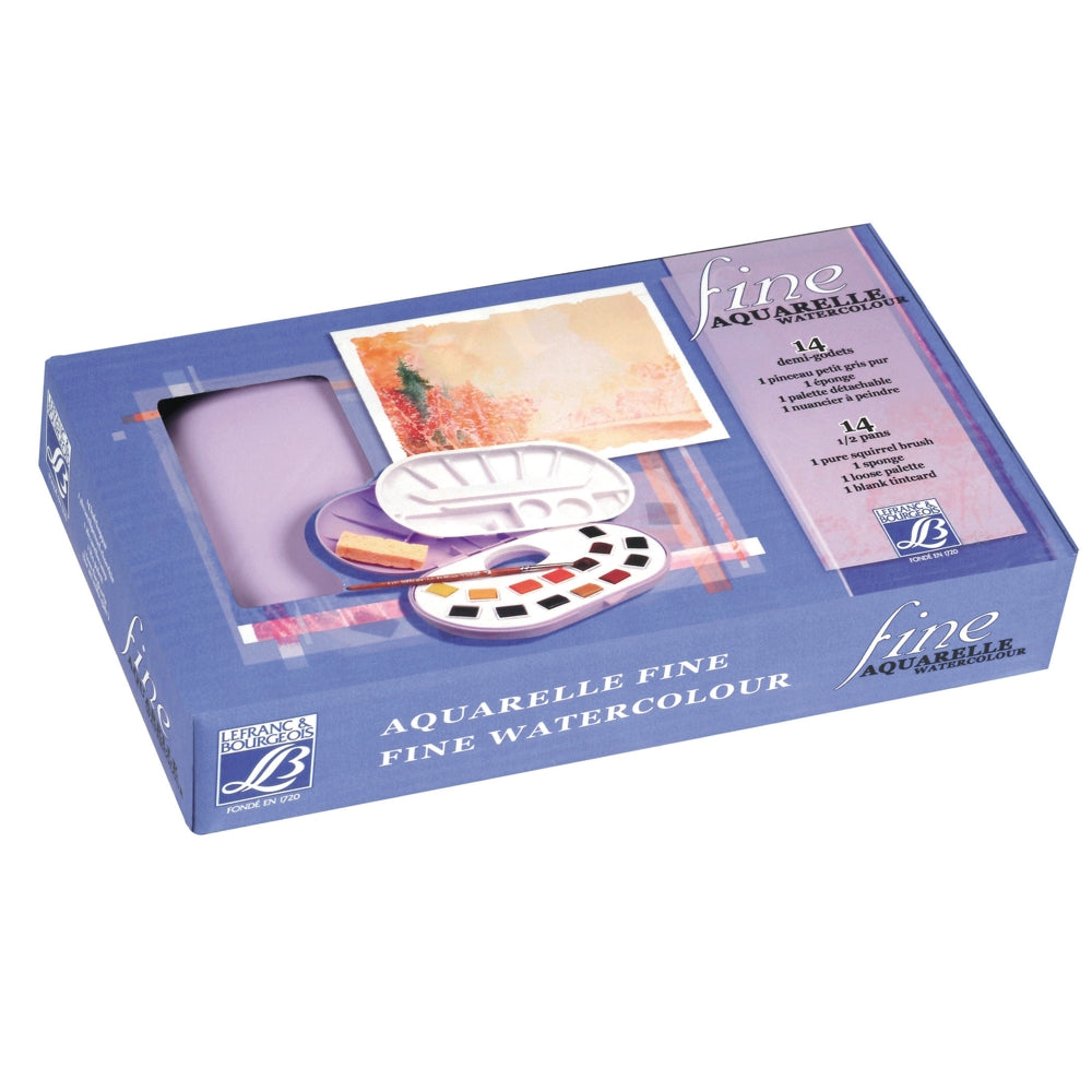 Tinta Aquarela Lefranc & Bourgeois 14 Cores