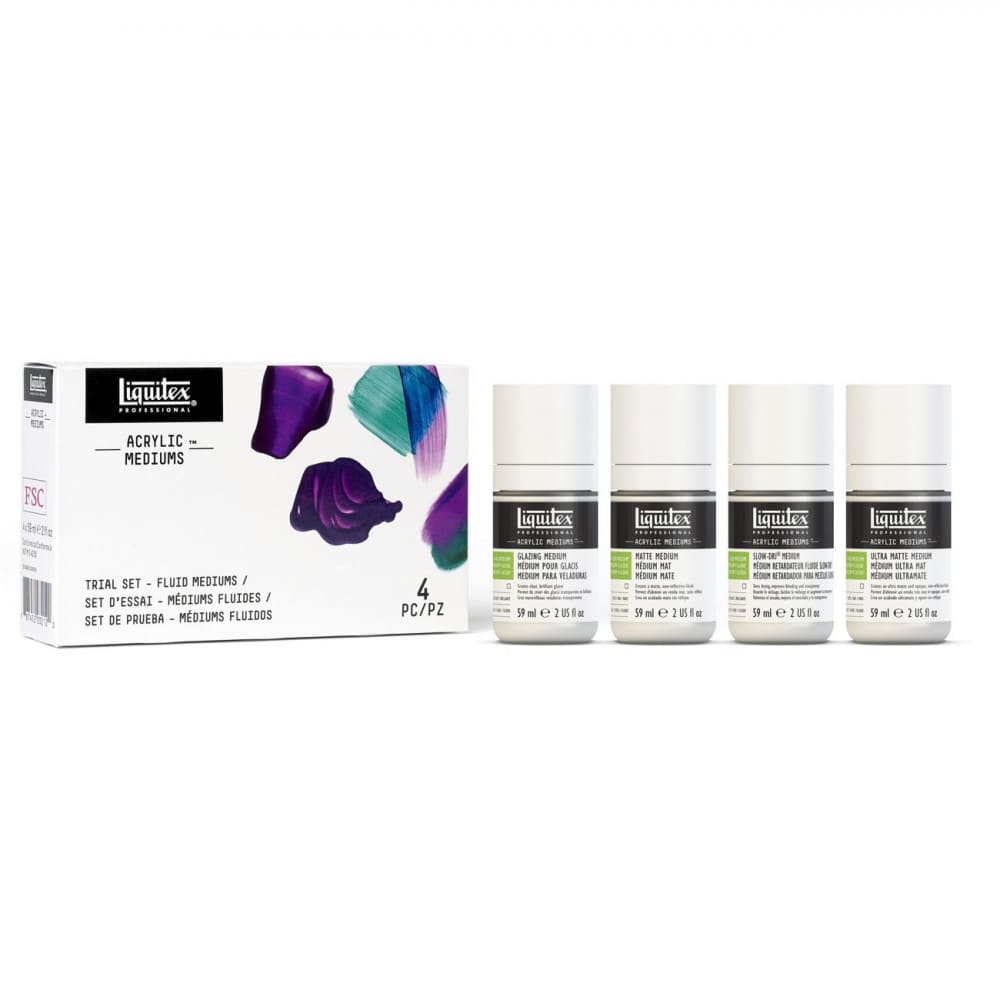 Conjunto Medium Acrílico Fluid Liquitex 4 Unidades