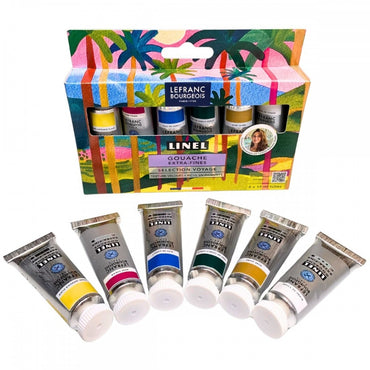 Estojo Tinta Guache LINEL Voyage Lefranc & Bourgeois 06 Cores 14ml