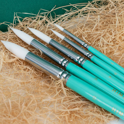 Kit De Pincéis Verde Himi Para Guache 5 Unidades