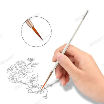 Set de Pincéis Artístico Sinoart Para Detalhes C/8 Unidades B0350