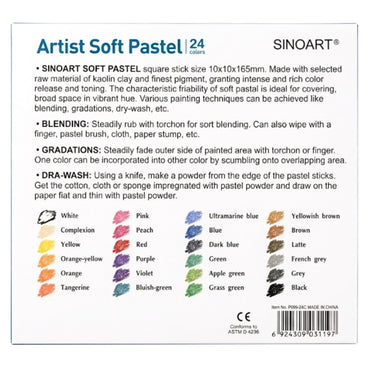 Pastel Seco Sinoart 24 Cores