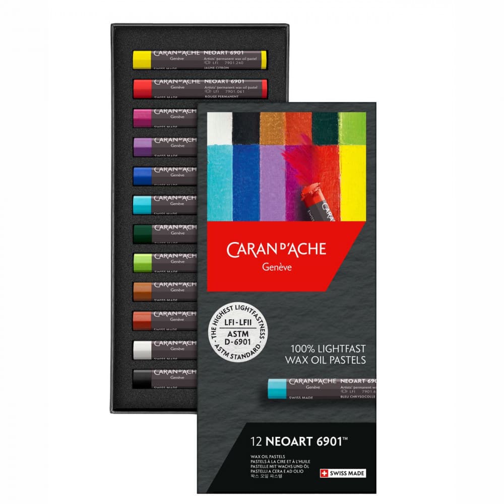 Pastel Neoart Caran d’Ache 6901 12 Cores