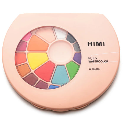 Aquarela Himi 24 Cores Estojo Pêssego