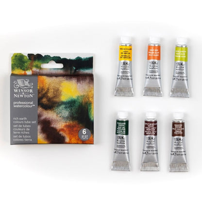 Aquarela Winsor & Newton Profissional C/6 Tubos Edição Rich Earth Collection