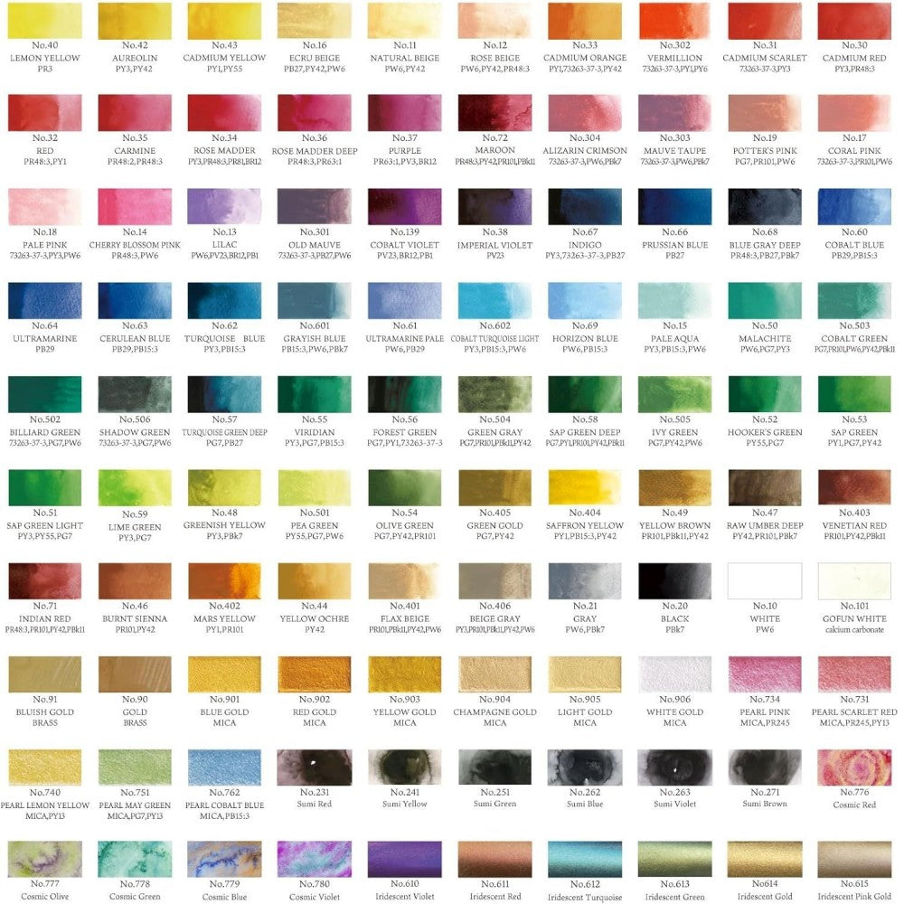 Aquarela Kuretake Gansai Tambi 100 Cores 4° Edição