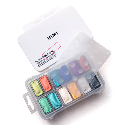 Estojo de Tinta Guache Profissional Himi C/ 12 Cores Mutáveis