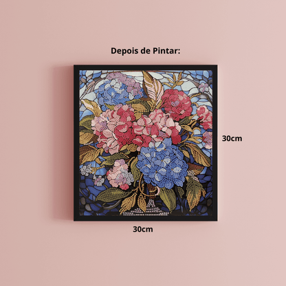 Conjunto Pintura Diamante Sinoart 30X30cm  Jardim Botânico