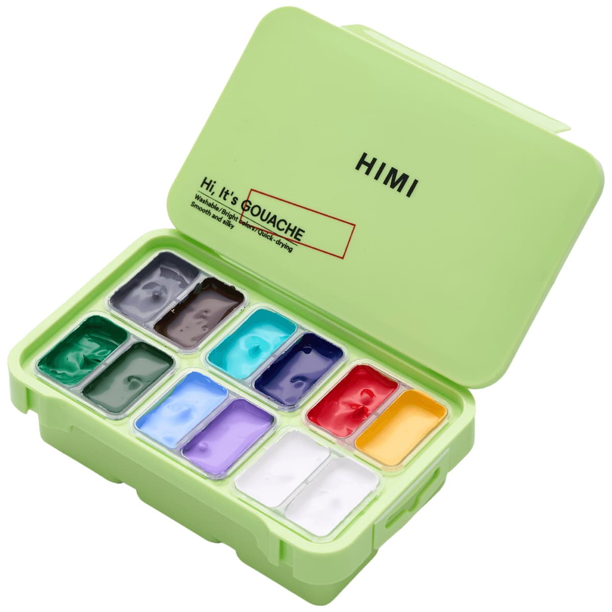 Tinta Guache Profissional Himi 12 Cores Natureza