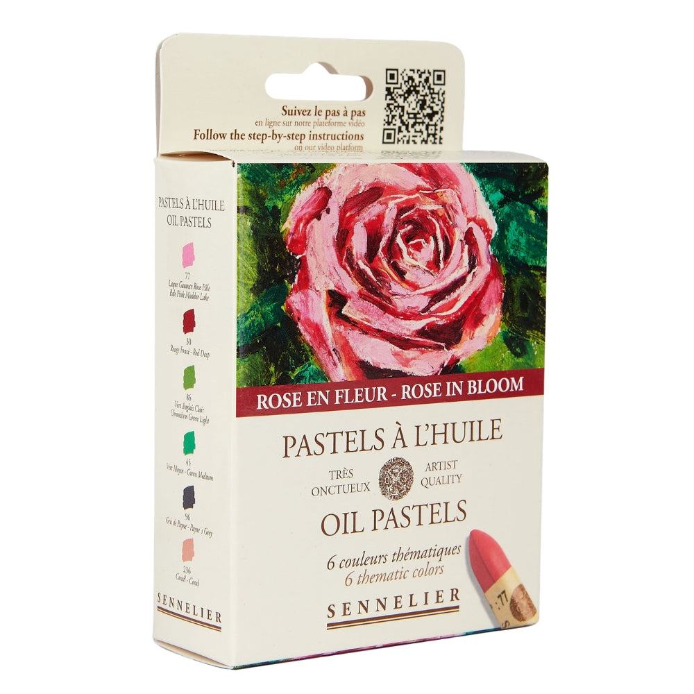 Pastel Oleoso Sennelier 06 Cores Rose En Fleur