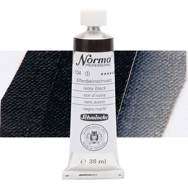 Tinta Óleo Schmincke Norma 35ml S1 704 Ivory Black