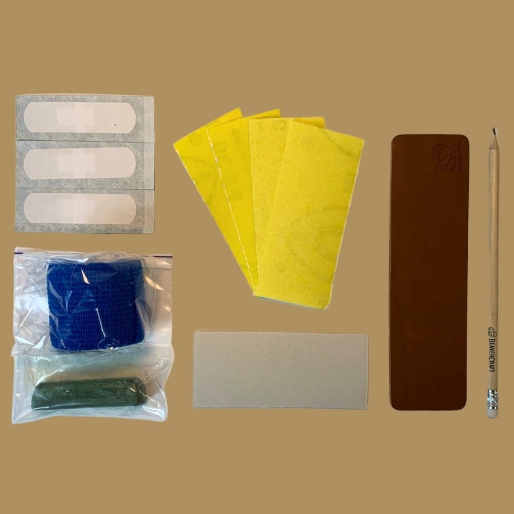 Conjunto Escultura em Madeira Beavercraft DIY Colher Celta