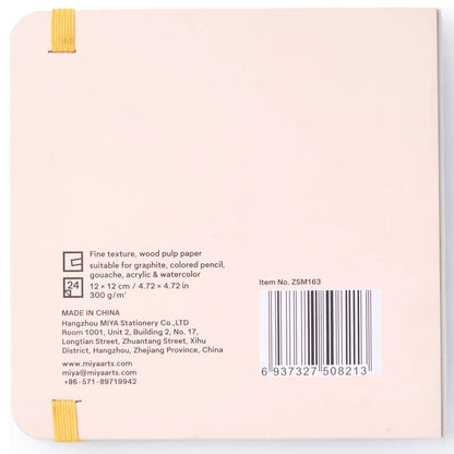 Bloco de Papel Mixed Media Himi 300g/m² 12x12cm 24 Folhas