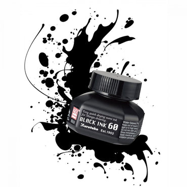 Tinta Nanquim Cartoonist Black Ink Zig Kuretake 60ml