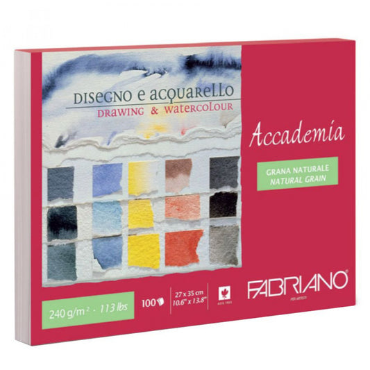 Bloco de Papel Accademia Fabriano 240g/m² 27x35cm 