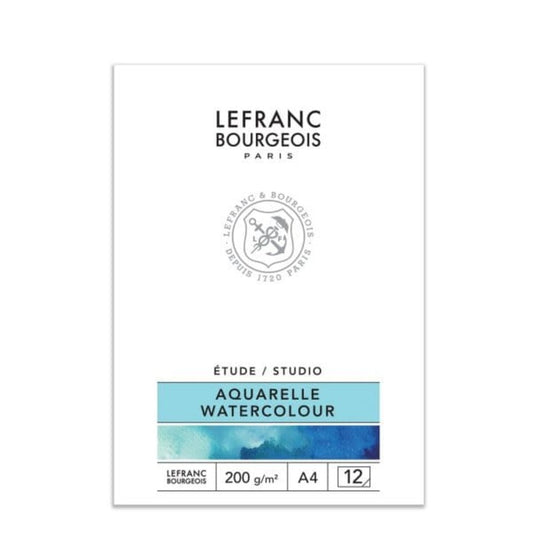 Bloco de Papel Para Aquarela Lefranc & Bourgeois 200g/m² A4 12 Folhas