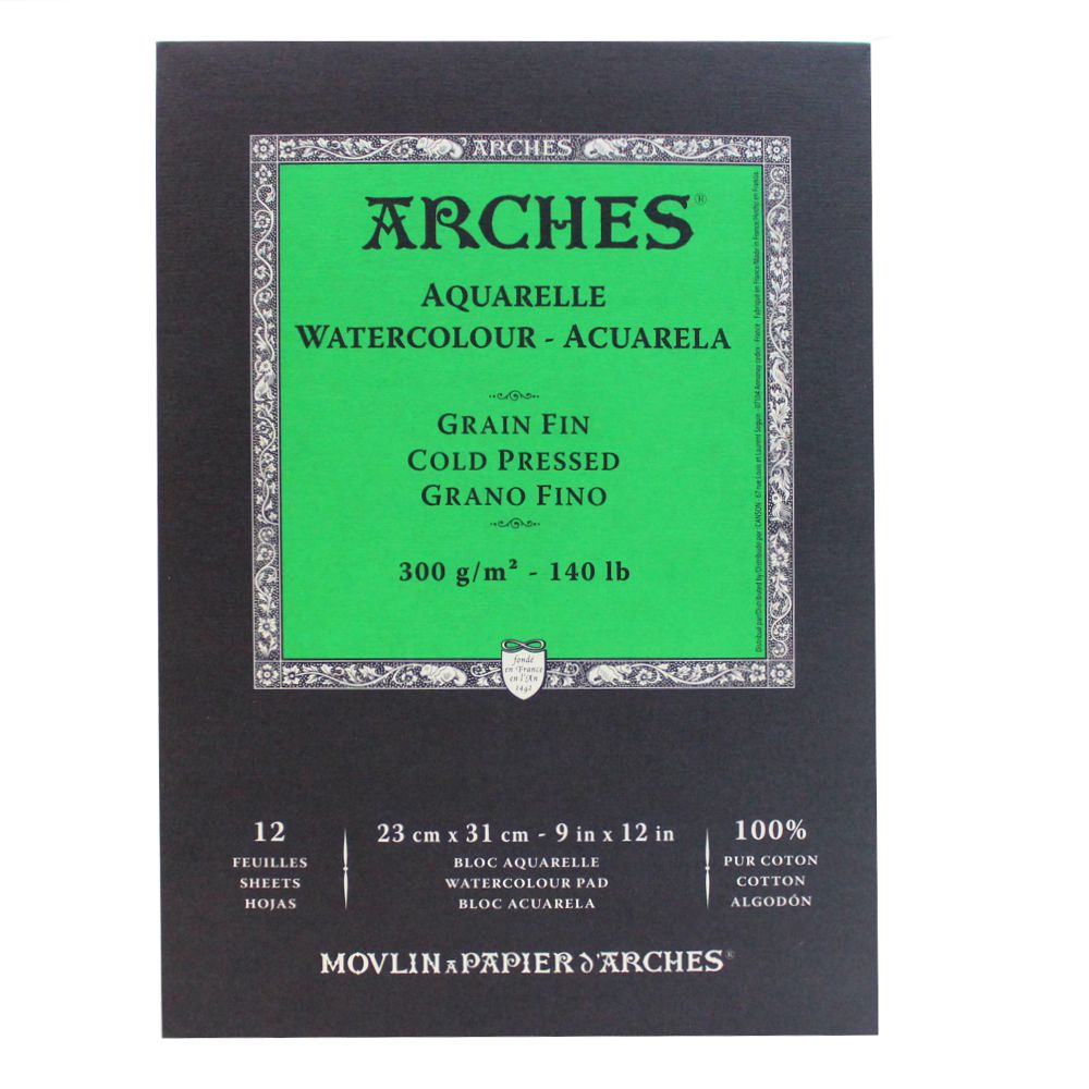 Bloco de Papel Para Aquarela Arches Canson TF 300g/m² 26x36cm