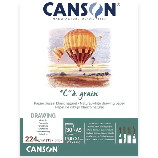 Bloco de Papel C à Grain Canson 224g/m² A5