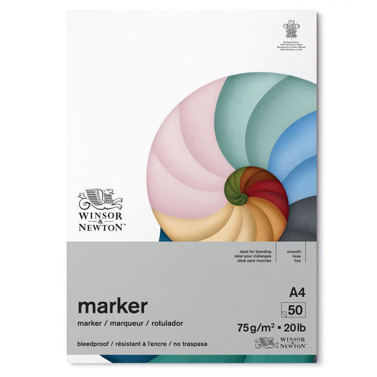 Bloco de Papel Winsor & Newton Marker 75g A4 50 Folhas