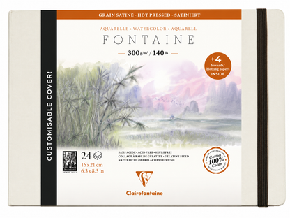 Papel Para Aquarela Fontaine 16x21cm Clairefontaine